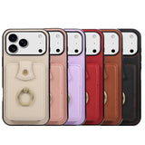 RFID Blocking Ring Holder Wallet Case for iPhone