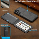 2-in-1 Magnetic Charging Leather Wallet Case for Samsung