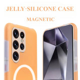 Jelly-Color Magnetic Liquid Silicone Shockproof Soft Case for Samsung