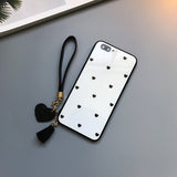 Stylish Glass Phone Case With Lanyard For Samsung