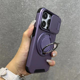 Luxury Heavy-Duty Rugged Armor Magnetic Bracket Case For iPhone