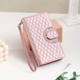Diamond Grid Card Wallet Flip Leather Case for Samsung