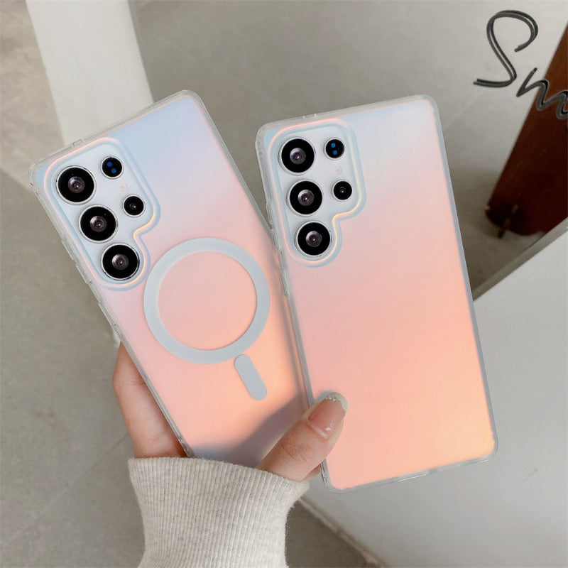 Magnetic Laser Color-Changing Phone Case for Samsung