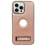 Faux Leather Shockproof Phone Case with Stand for IPhone