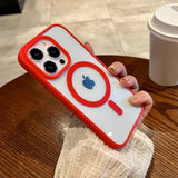 Magnetic Adsorption Acrylic Anti-Drop Frosted Phone Case for IPhone