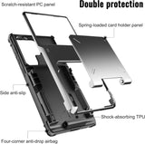 Flip Card Slot Shockproof Hard Case for Samsung