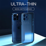 Ultra Thin Clear Shockproof Matte Case For iPhone