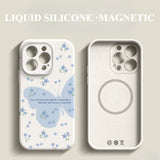 Butterfly Silicone Magnetic Phone Case For iPhone