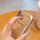 Frosted Translucent Plating Frame PC Phone Case for Iphone