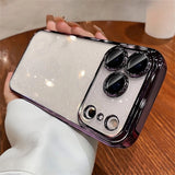 Luxury Transparent Glitter Clear Slim Hard Case For iPhone