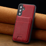 2-in-1 Magnetic Charging Leather Wallet Case for Samsung