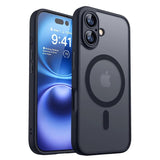 Magnetic Armor Shockproof Matte Translucent Case for iPhone