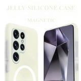 Jelly-Color Magnetic Liquid Silicone Shockproof Soft Case for Samsung