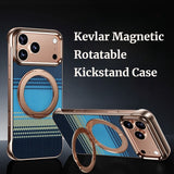 Kevlar Magnetic Rotatable Kickstand Case for iPhone