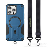 Outdoor Sports Crossbody Long Strap Magnetic Bracket Case for iPhone