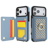 Woven Texture Card Slot Leather Case for iPhone