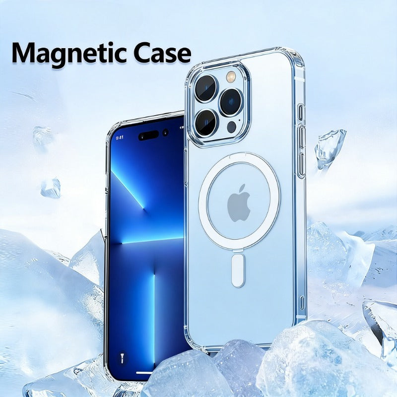 Magnetic Transparent Airbag Protective Phone Case for IPhone