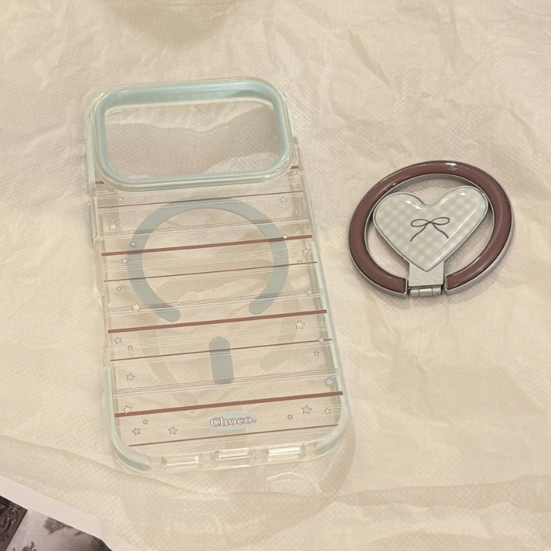 Bow Heart Magnetic Phone Case for IPhone