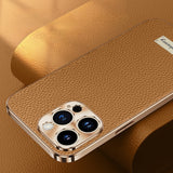 Premium Genuine Leather Shockproof Case for iPhone