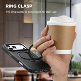 Leather Magnetic Charging Rotatable Kickstand Case for iPhone