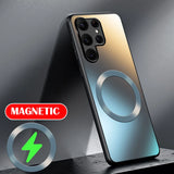 Magnetic Matte Silicone Hard Case For Samsung