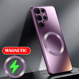 Magnetic Matte Silicone Hard Case For Samsung