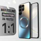 Magnetic Matte Silicone Hard Case For Samsung