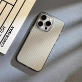 Luxury Natural Titanium Corrugated Phone Case for iPhone