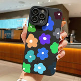 Art Flowers Black Style Graphic Case For Samsung