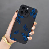 Butterfly Shockproof Matte Silicone Case For iPhone