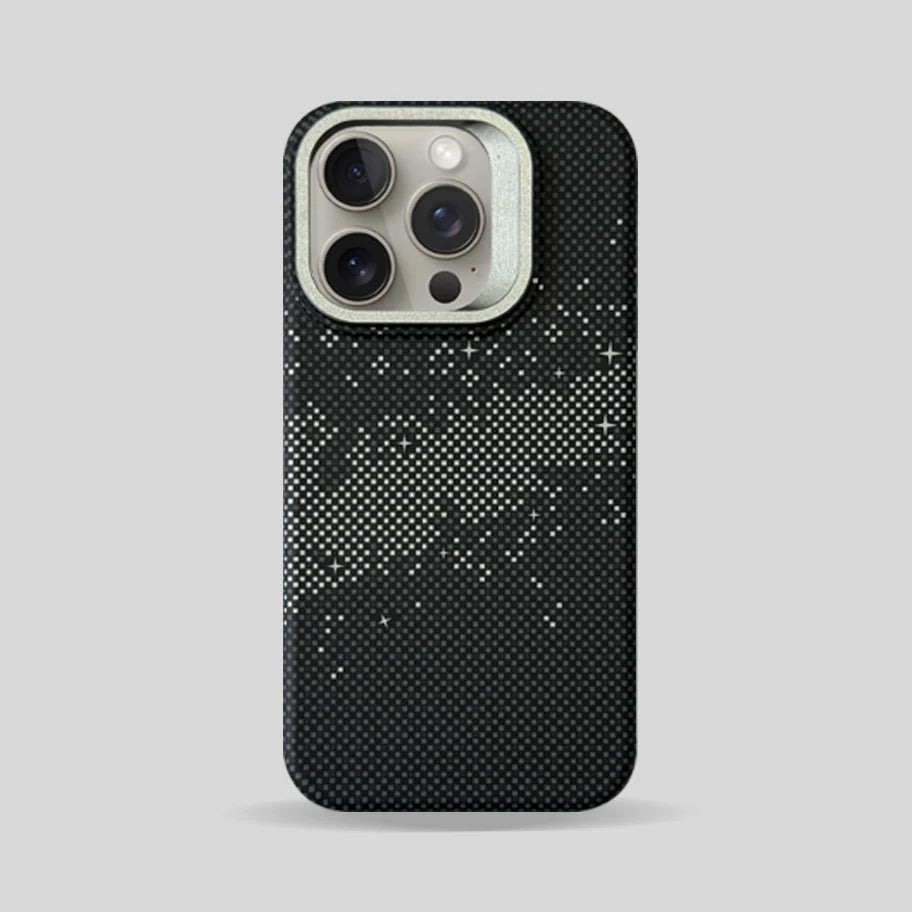 Camera Metal Holder Carbon Fiber Magnetic Case For iPhone