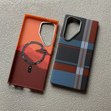 Carbon Fiber Texture Magnetic Case For Samsung