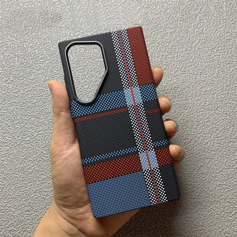 Carbon Fiber Texture Magnetic Case For Samsung