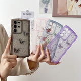 Cartoon Butterfly Glitter Case for Samsung