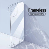 Clear Frameless Hard PC Slim Shockproof Case for iPhone