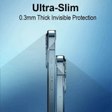 Clear Frameless Hard PC Slim Shockproof Case for iPhone