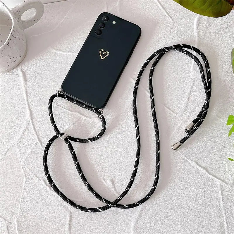 Crossbody Lanyard Silicone Phone Case For Samsung