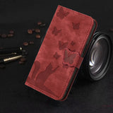 Cute Cat Butterfly  Leather Wallet Case for iPhone