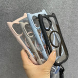 Cute Cat Ear With Wrist Strap Magnetic Case for iPhone