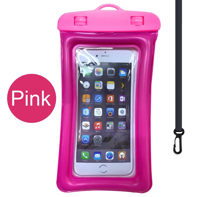 Floating Airbag Waterproof Swim Bag Phone Case For iPhone