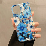 Flowers Graphic Print Clear Phone Case For iPhone