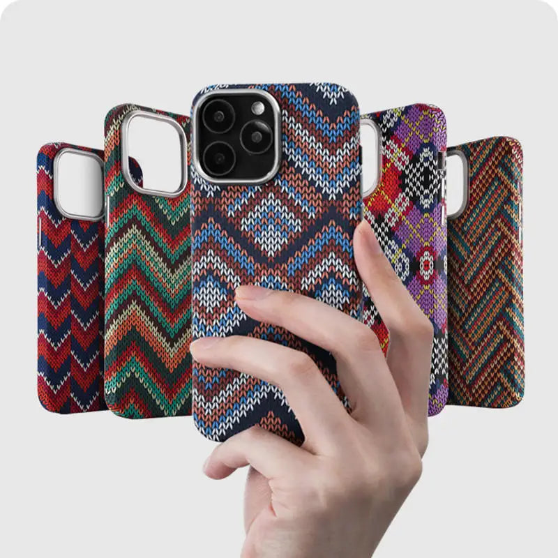 Ultra Slim Magnetic Sweater Textured Case For iPhone