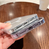 For Magnetic Transparent Wireless Charge Case For iPhone