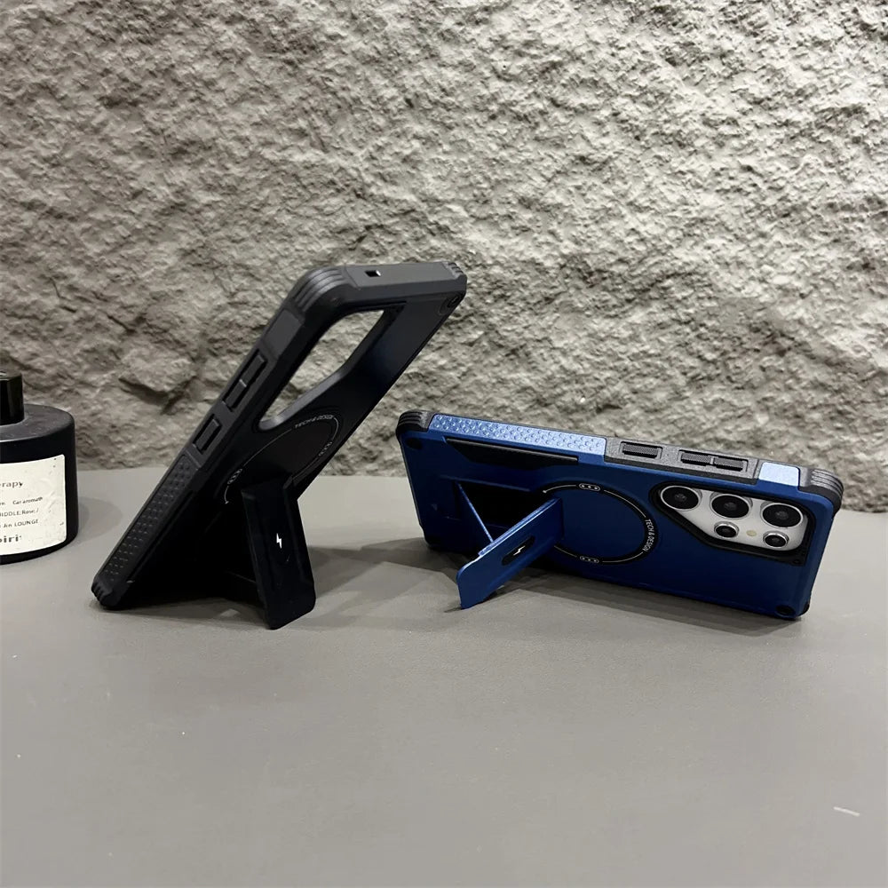 Invisible Folding Stand Magnetic Phone Case For Samsung