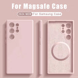 Liquid Silicone Magnetic Wireless Charge Soft Case For Samsung