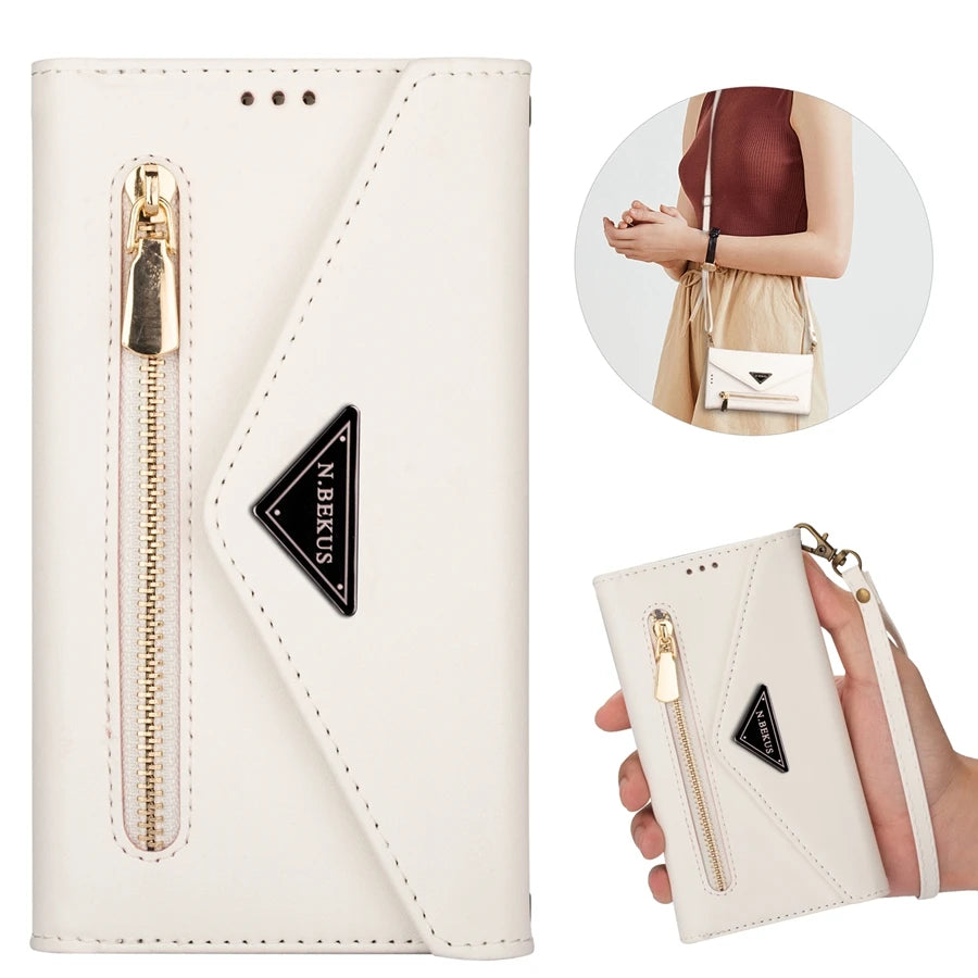 Wallet Multi Function Leather Case For iPhone