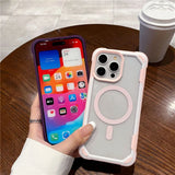 Luxury Magnetic Silicone Frame Phone Case For iPhone