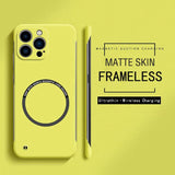 Ultra Thin Hard PC Magnetic Frameless Phone Case For iPhone