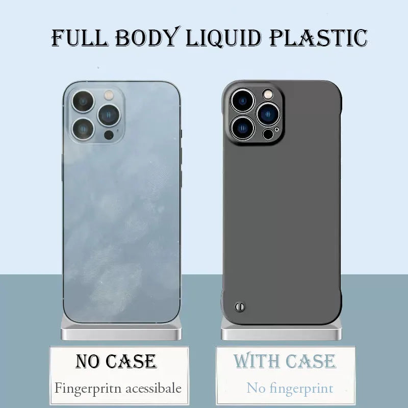 Frameless Smooth With Camera Protection Shockproof Case for iPhone