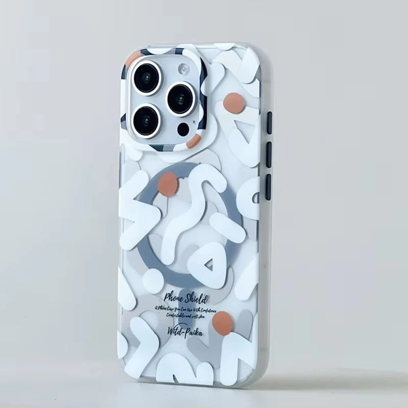 Geometric Graffiti Magnetic Phone Case For iPhone